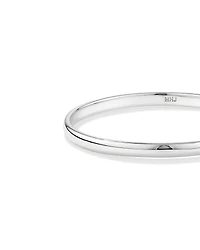 3.7mm Width Solid Round Baby Bangle in Sterling Silver