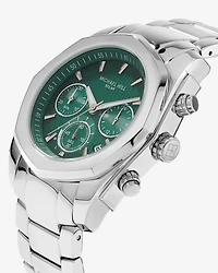 Montre chronographe solaire pour homme en acier inoxydable