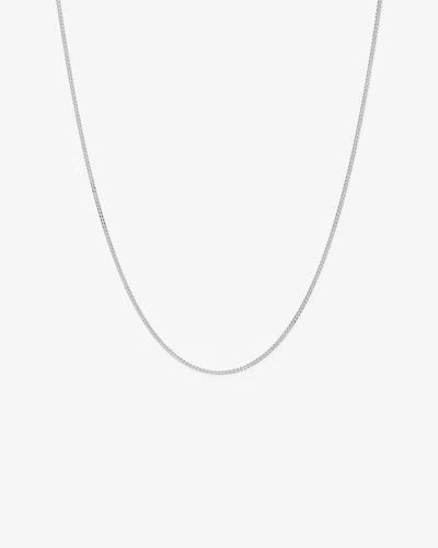 60cm (17") 2.1mm Width Solid Diamond Cut Curb Chain in 10kt Gold