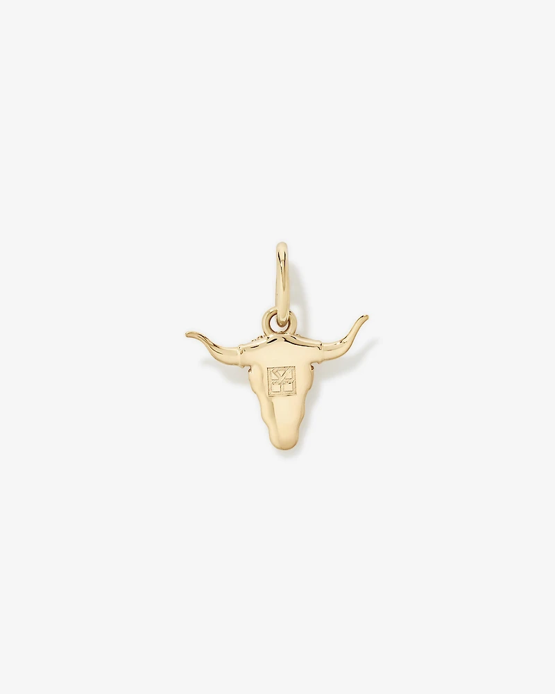 Pendentif Bull Head en Vermeil 18 kt avec zirconie cubique