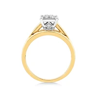 Engagement Ring with 1.00 Carat TW of Diamonds in 14kt White and Yellow Gold