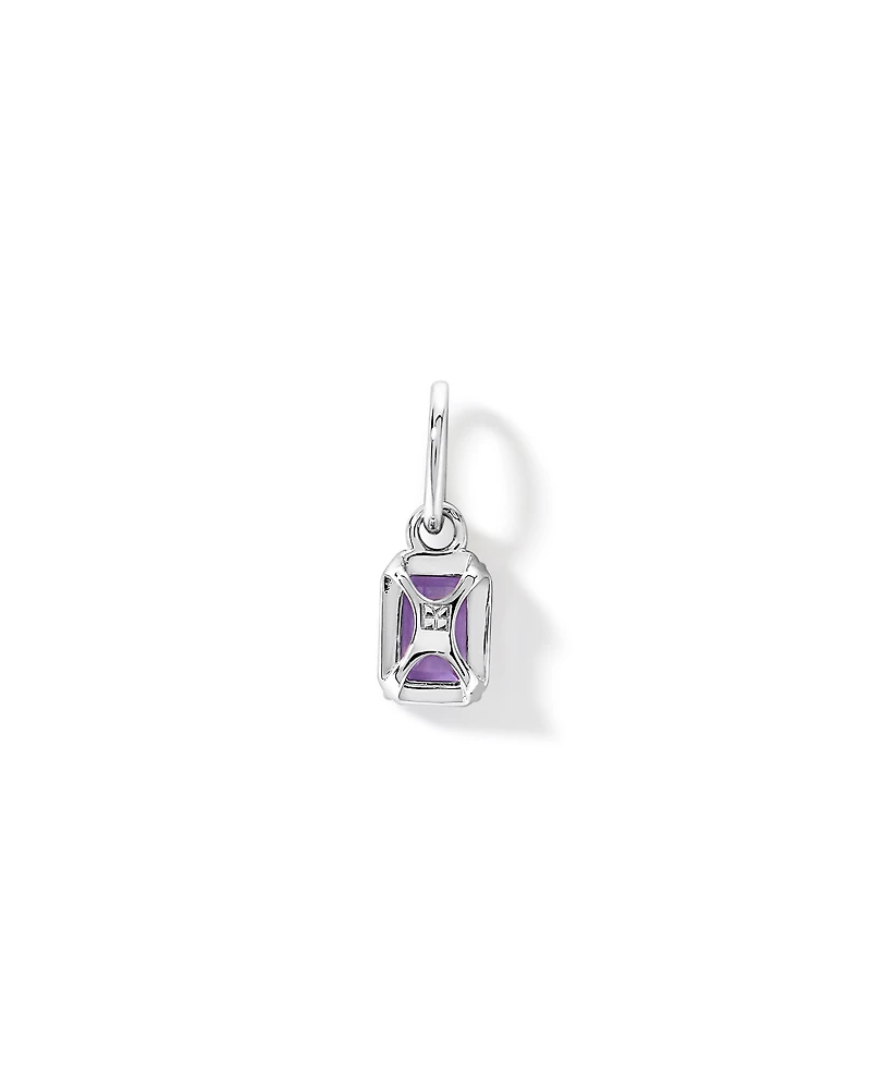 Emerald-Cut Amethyst Pendant in Sterling Silver