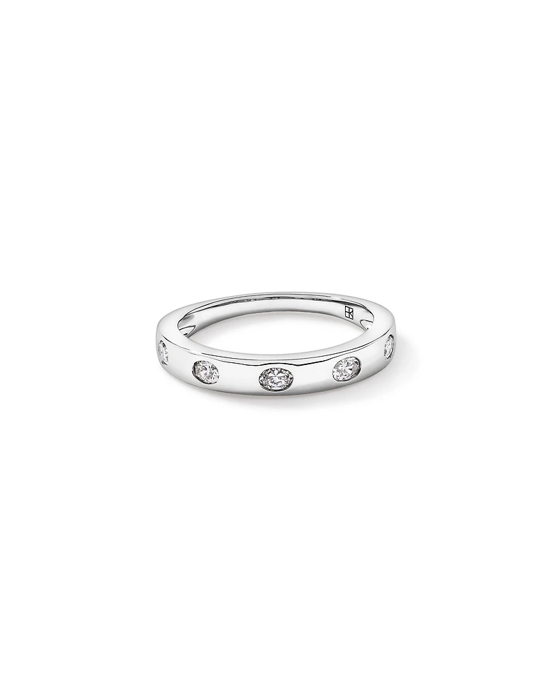 0.22TW Oval Laboratory-Grown Diamond Wedding Band 14kt Gold