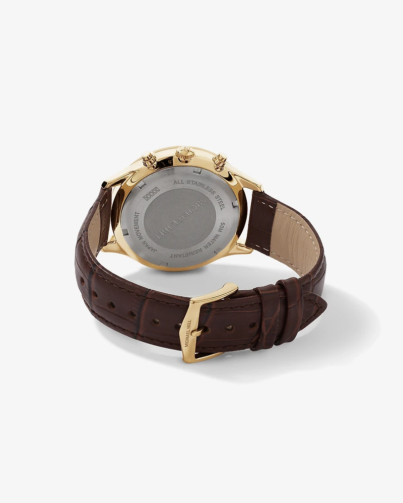 Men's 42mm Chronograph Watch in Gold-Tone Stainless Steel