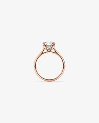 Bague solitaire en or rose 14 carats sertie d'un diamant rond brillant de 2,32 carats, cultivé laboratoire