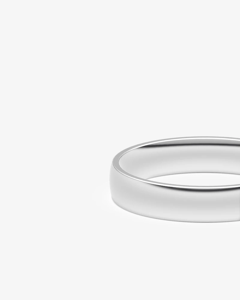 5mm Lite Half Round Wedding Band in Platinum