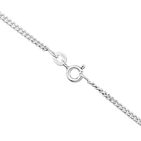 Chaîne à maillons gourmette en argent sterling de 50 cm, largeur de 1,5 à 2 mm