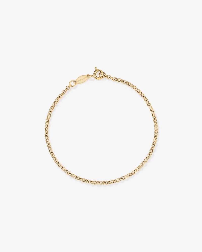 17cm (7") 2mm-2.5mm Width Hollow Belcher Bracelet in 10kt Yellow Gold