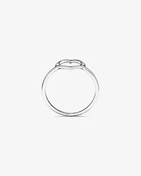 Open Heart Ring in Sterling Silver