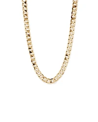 55cm (22") 13mm Width Solid Flat Bevelled Curb Chain in 10kt Yellow Gold