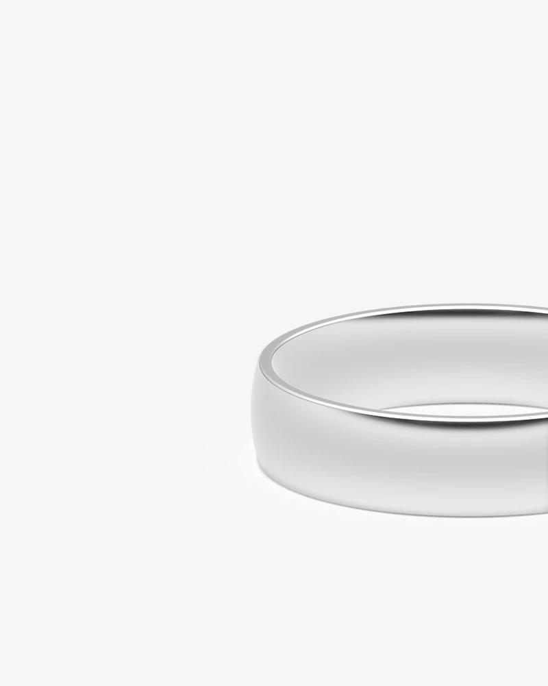 6mm Half Round Polished Wedding Band in 10kt Yellow Gold