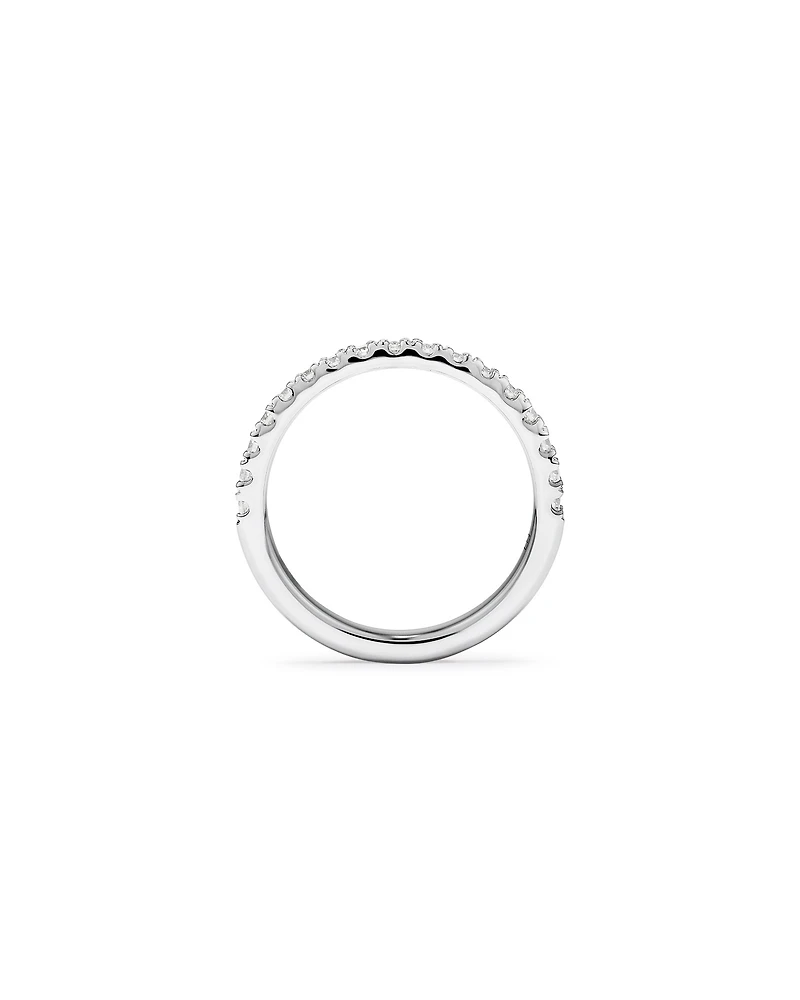 Carat TW Round Brilliant Claw-Set Wedding Band in 18kt White Gold