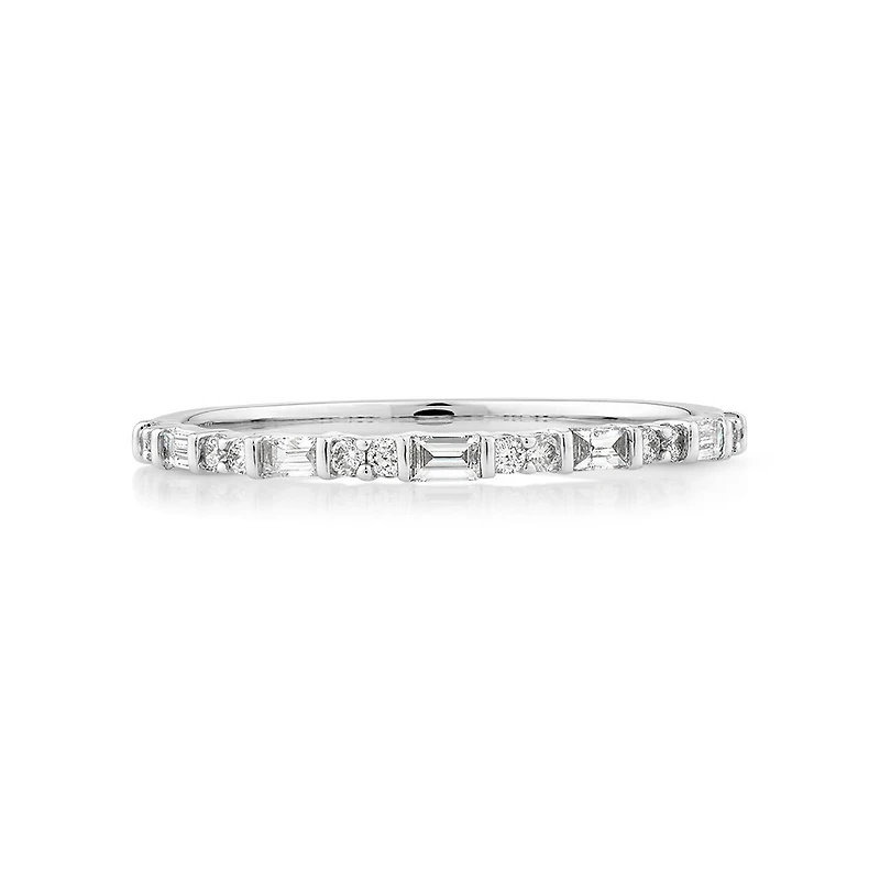 Bague de Mariage de Diamant de 0,20 Carat TW en Or Blanc 14kt