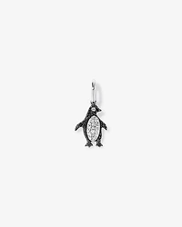 Pendentif Pingouin en Diamant 0.10TW en argent
