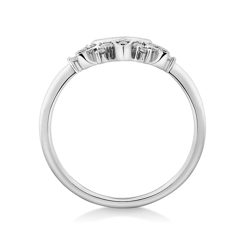 Bague de mariage avec 0,14 carat TW de diamants en or blanc 14kt