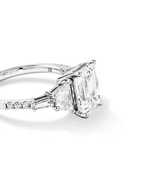 4.26 Carat TW Emerald Cut Laboratory-Grown Diamond Engagement Ring in 18kt White Gold