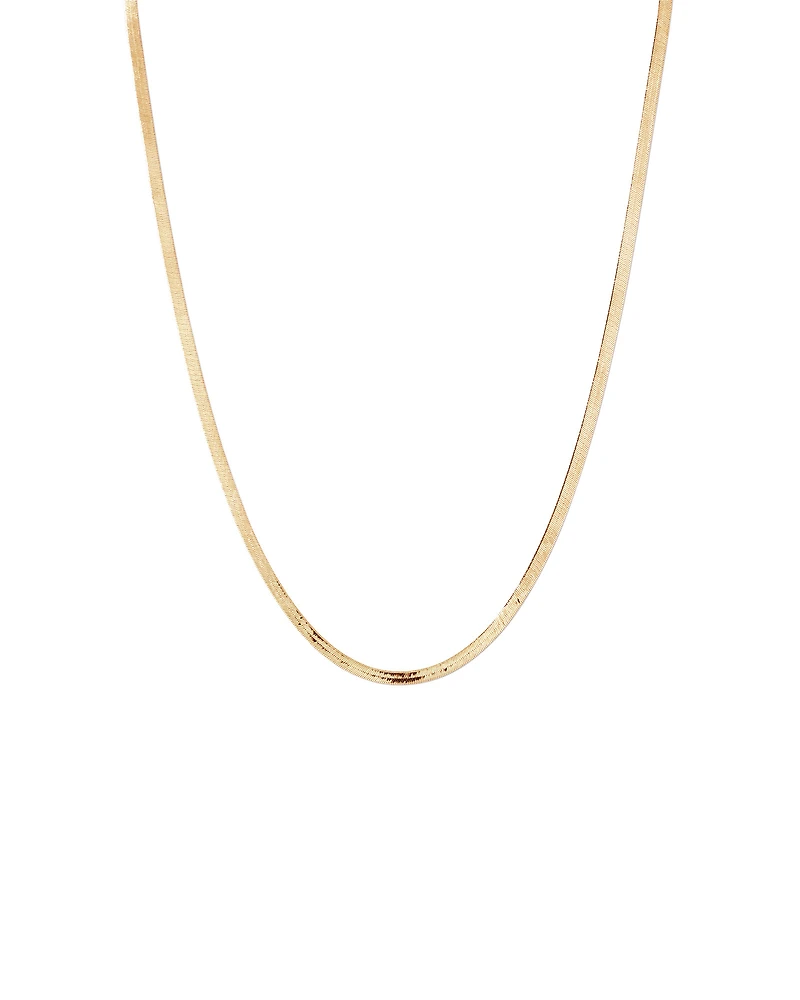 50cm (20") 3.5mm Width Herringbone Necklace in 10kt Yellow Gold