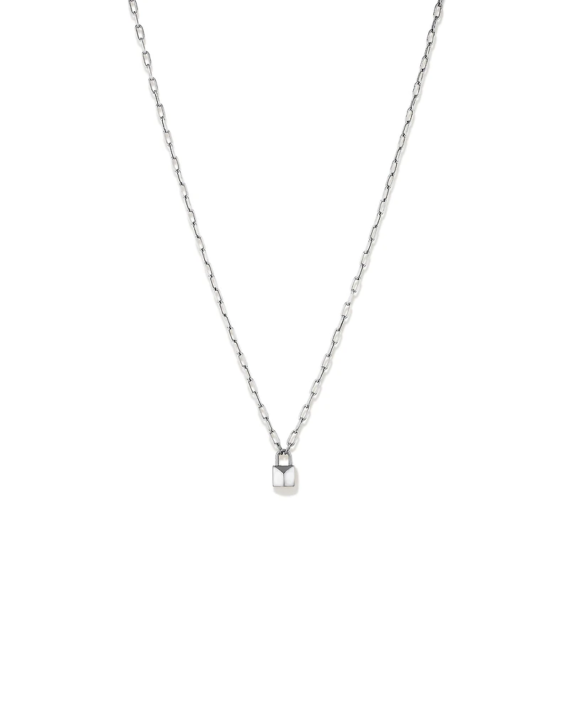Signature Lock Necklace in Sterling Silver