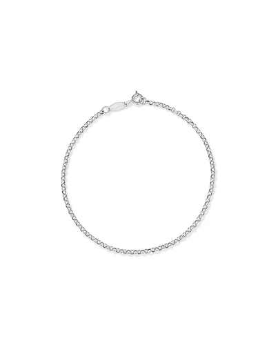 Hollow Belcher Bracelet in 10kt White Gold