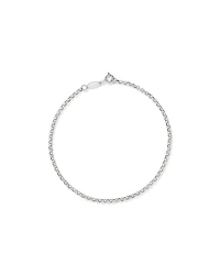 Hollow Belcher Bracelet in 10kt White Gold