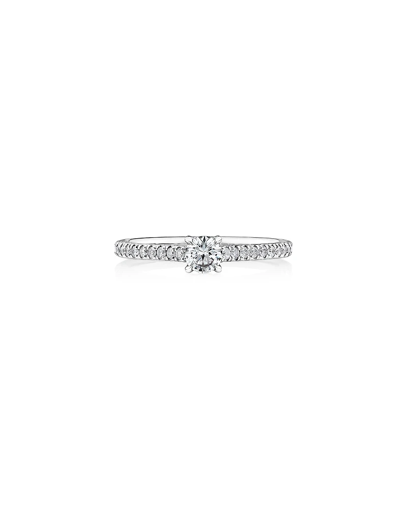 Engagement Ring with / Carat TW of Diamonds in 14kt White Gold