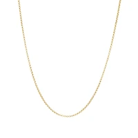 45cm (18") Hollow Belcher Chain in 10kt Yellow Gold