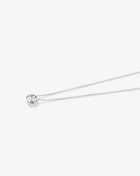 Lume Lab Round Pendant with 0.10 Carat TW of Laboratory-Grown Diamonds in Sterling Silver