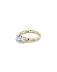 0.50 Carat TW Three Stone Round Brilliant Diamond Engagement Ring in 14kt Yellow and White Gold
