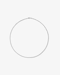 Hollow Belcher Chain in 10kt White Gold
