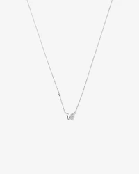 50cm (19.6") Butterfly Necklace with Cubic Zirconia in Sterling Silver