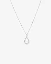 Cubic Zirconia Infinity Pendant Necklace in Sterling Silver