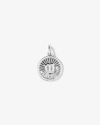 Diamond Accent Virgo Zodiac Pendant in Sterling Silver