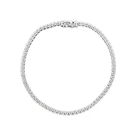 0.90 Carat TW Laboratory-Grown Diamond Tennis Bracelet set in 10kt White Gold
