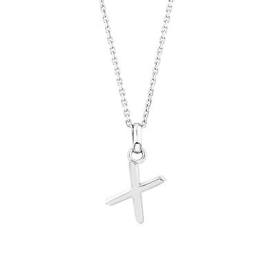 "X" Initial Pendant in Sterling Silver