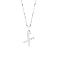 "X" Initial Pendant in Sterling Silver