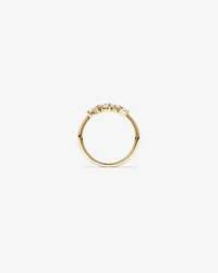 Bague en diamant de quatre pierres taillée laboratoire 0,40 carat TW cultivé or jaune 10 carats