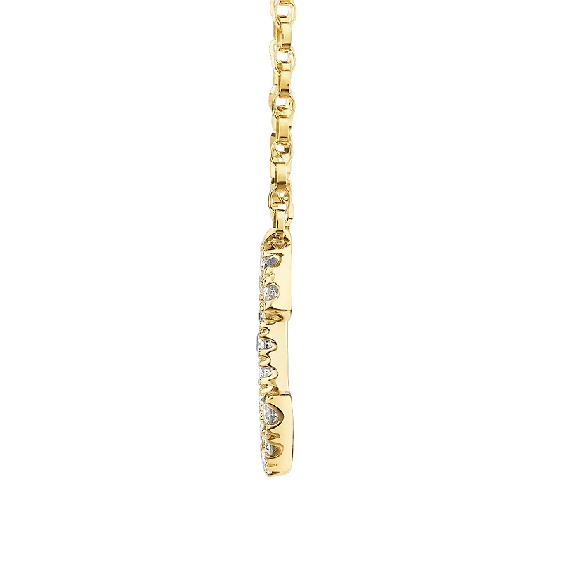 "C" Initial Necklace with 0.10 Carat TW of Diamonds in 10kt Yellow Gold