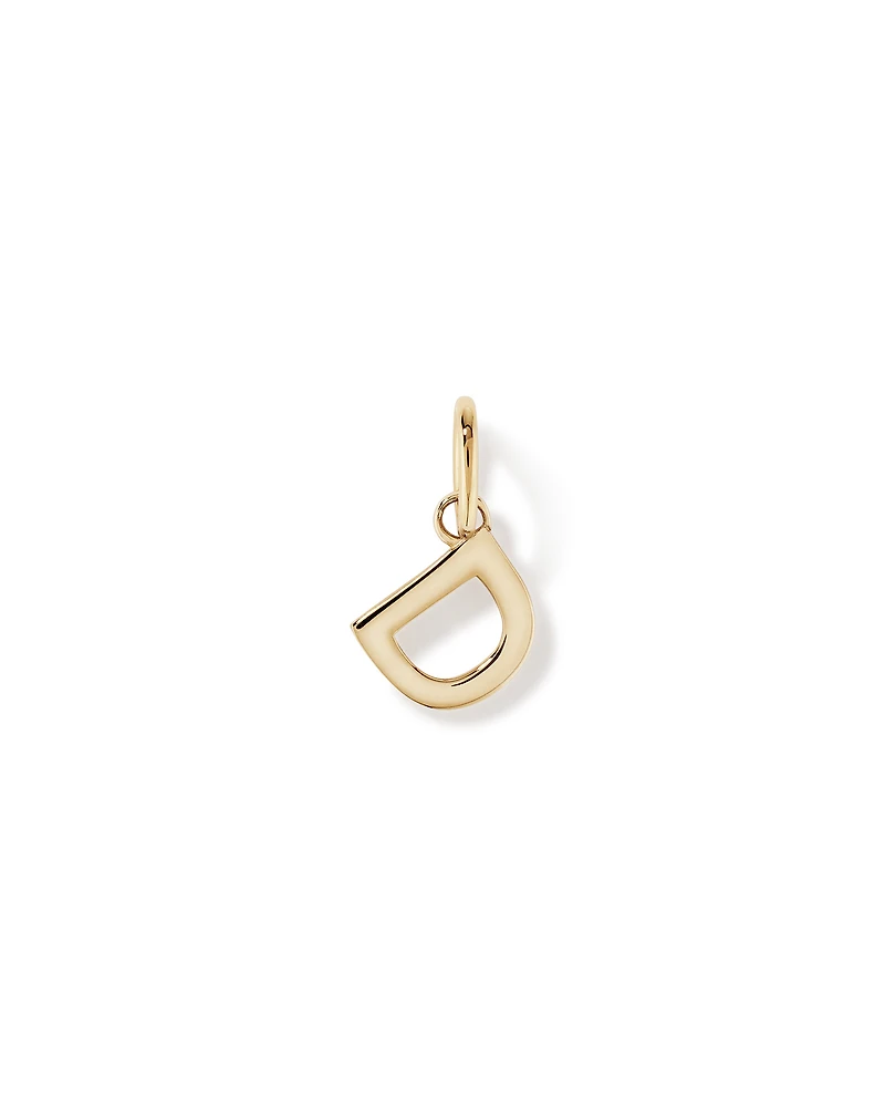 Letter D Initial Pendant in 10kt Yellow Gold