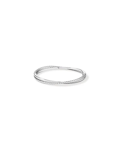 63mm Twist Bangle in Sterling Silver