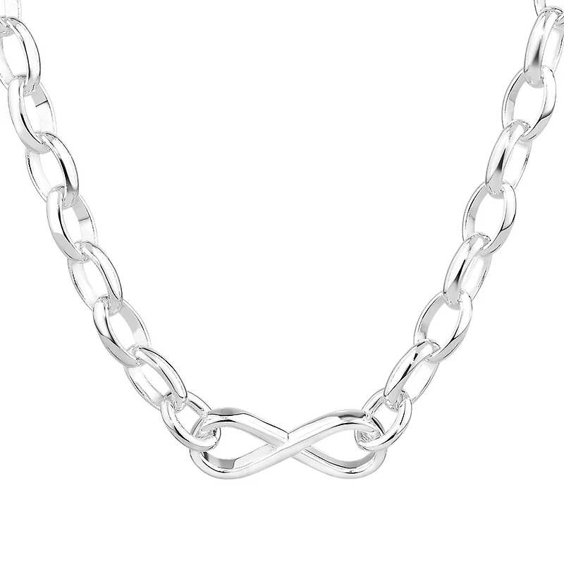 Infinity Belcher Chain in Sterling Silver