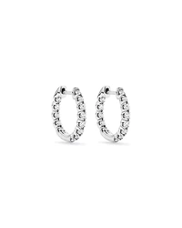 0.50 Carat TW Laboratory-Grown Diamond Hoop Earrings in Sterling Silver