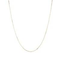 Snake Chain and Bead Station Necklace in 10kt Yellow Gold