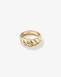 Wide Croissant Ring in 10kt Yellow Gold