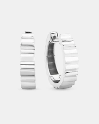 Créoles striées en or jaune 10 carats