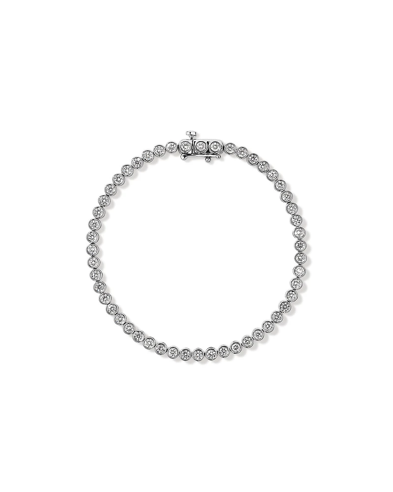 2.85 Carat TW of Laboratory-Grown Diamond Tennis Bracelet in Sterling Silver