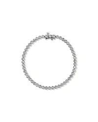 2.85 Carat TW of Laboratory-Grown Diamond Tennis Bracelet in Sterling Silver