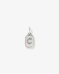 Pendentif initiale Lettre C en nacre et argent sterling