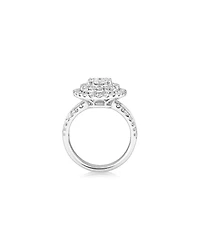 Oval Cluster Ring with 2.50 Carat TW of Diamonds in 14kt White Gold