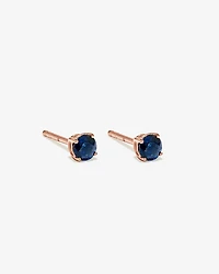 Australian Sapphire Round Stud Earrings in 10kt Rose Gold