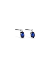 0.05 Carat TDW Laboratory-Grown Diamond & Created Sapphire Gift Set in Silver